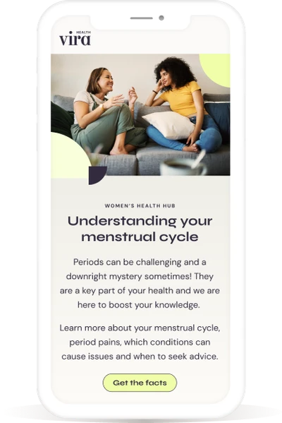 Placeholder phone screen for clinically-led content