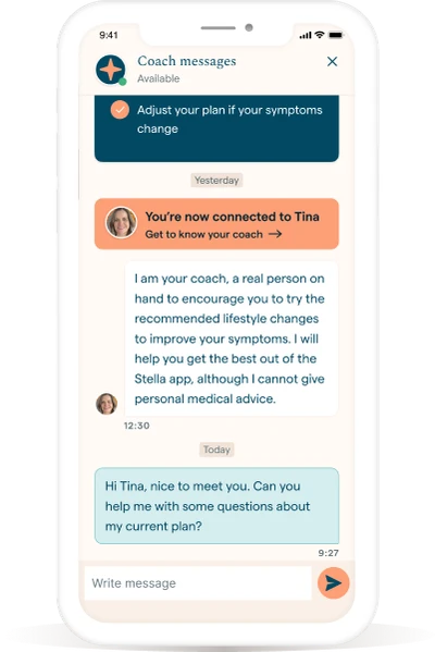 Placeholder phone screen for care navigation and coaching