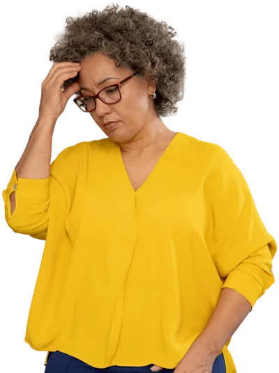 Woman representing impact of menopause symptoms at work